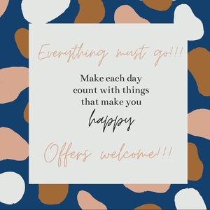 Offers are welcome on all items